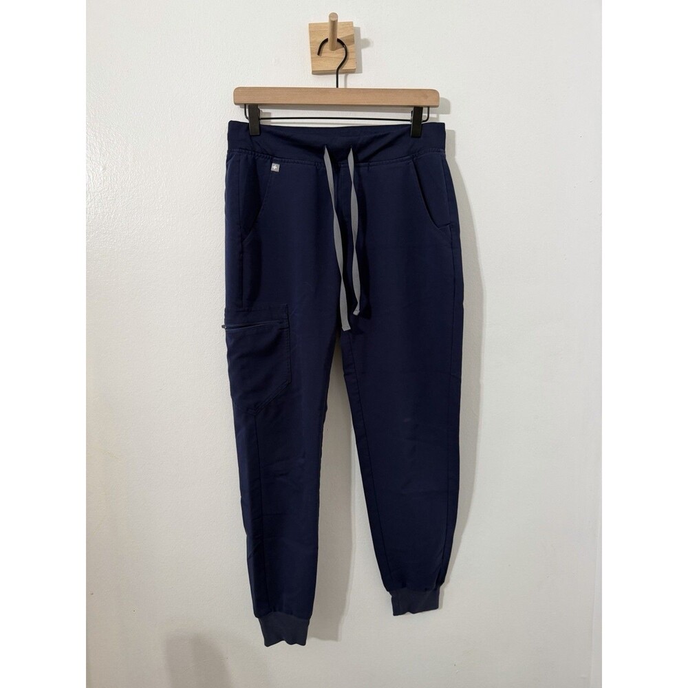Figs Zamora Jogger Scrub Pant Navy Blue Pockets Small Medical Drawstring
